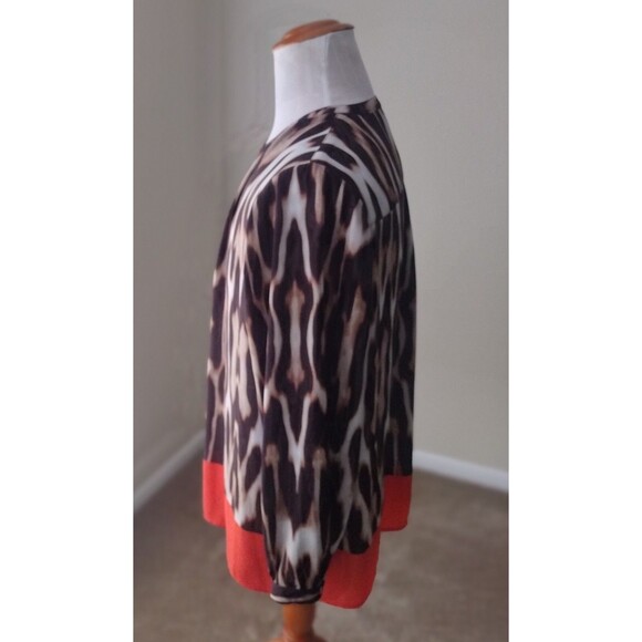 Chico’s Women  Brown  Long Sleeve Blouse  Size 3 - Picture 5 of 7